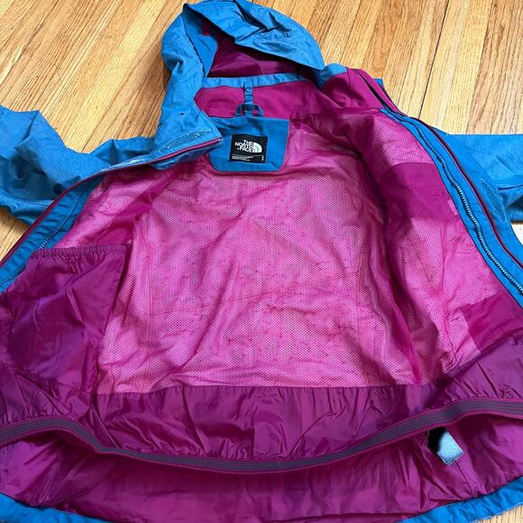 The North Face Coat Womens Small Hyvent Hooded Ski Jacket Blue * - Picture 6 of 11